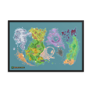 WalkScape Map of Arenum, Framed Matte Paper